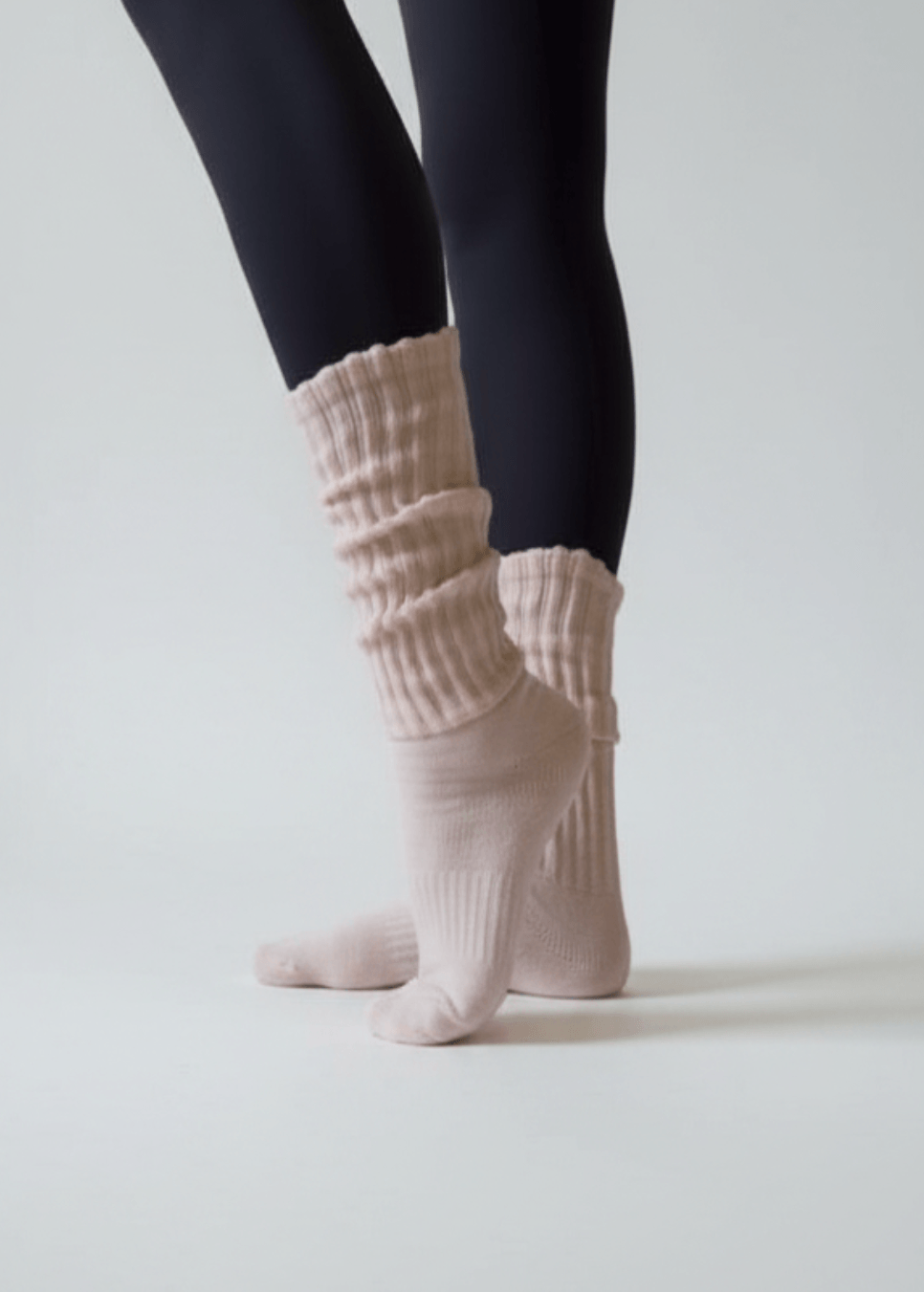 slouch socks pale rose