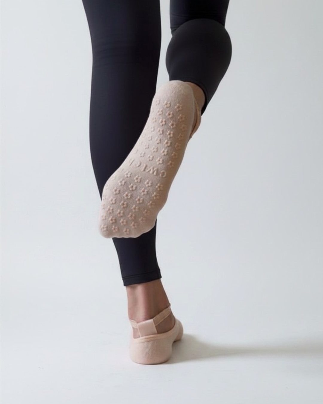 Pastel beige ballet socks