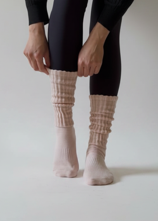 Slouch socks Pale Rose