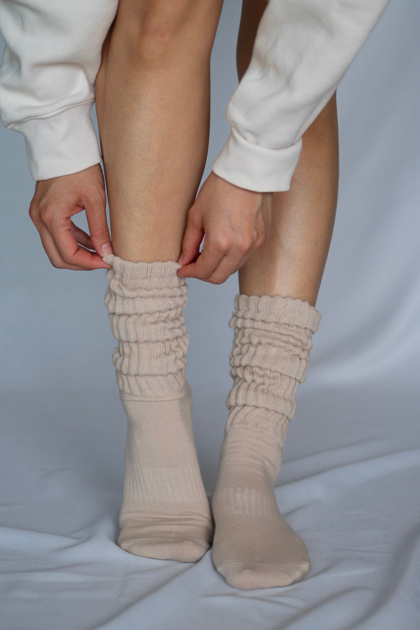 Slouch socks Taupe