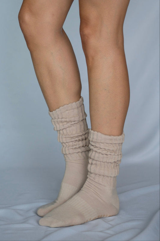 Slouch socks Taupe